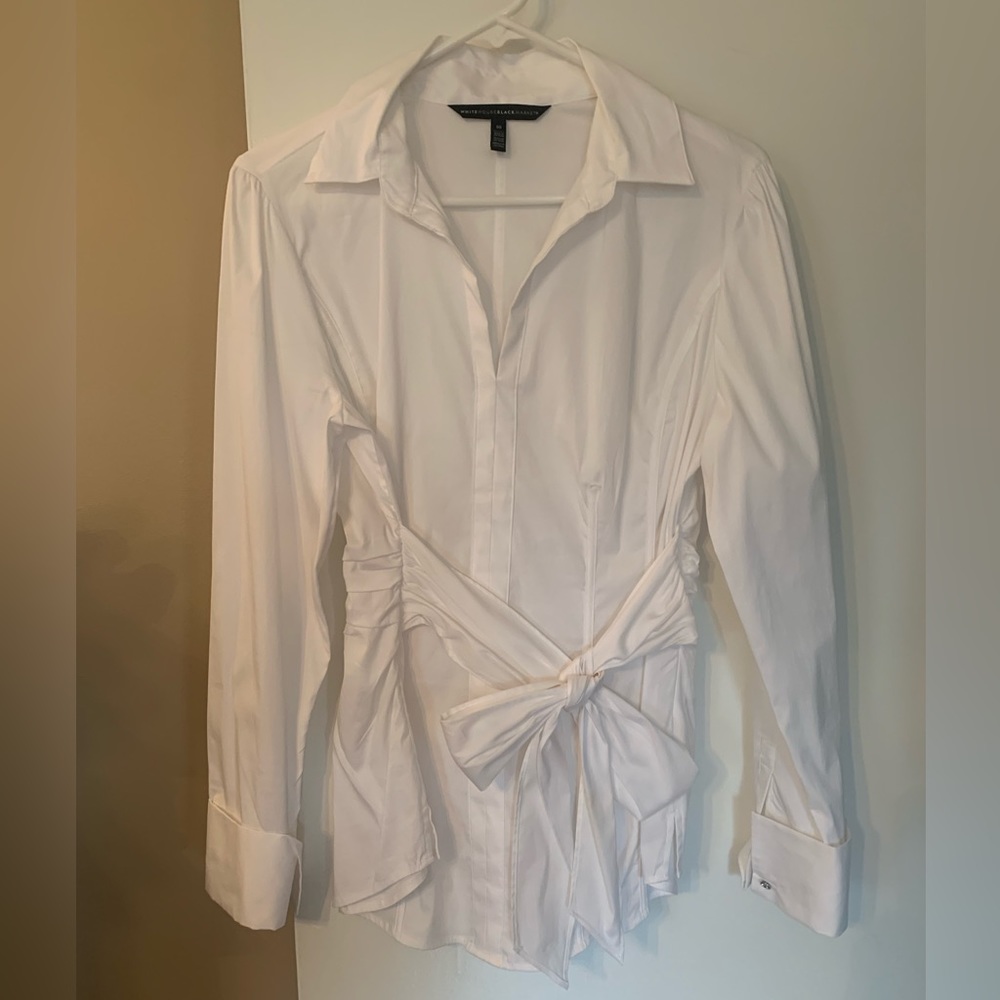 Womens white shirt WHBM tailored look